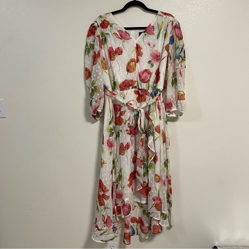 Lane Bryant Floral print High Low MIDI Dress Size 16